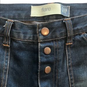 Vintage Gap flare snap front jeans